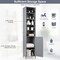72" Free Standing Tall Floor Bathroom Storage Cabinet with Adjustable Shelves